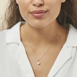 Clearance Histoire d'Or Collier Gladdie Or Jaune Perle De Culture