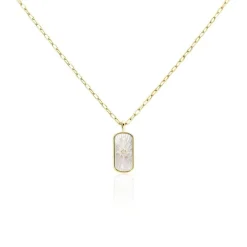 Best Histoire d'Or Collier Goddess Argent Doré Nacre Oxyde De Zirconium argent doré nacre blanc