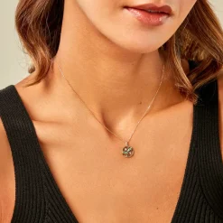 Histoire d'Or Collier Godolieba Or Jaune Emeraude* Pendentifs|Pendentifs