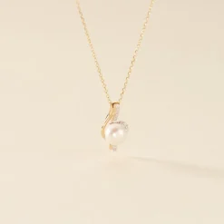 Hot Histoire d'Or Collier Grazilla Or Bicolore Perle De Culture Et Diamant