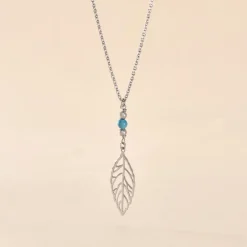 Outlet Histoire d'Or Collier Grethel Argent Blanc Turquoise