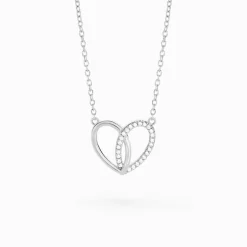 Hot Histoire d'Or Collier Guilia Argent Blanc Oxyde De Zirconium
