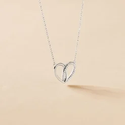 Hot Histoire d'Or Collier Guilia Argent Blanc Oxyde De Zirconium