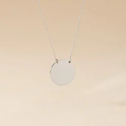 New Histoire d'Or Collier Helenia Pastille Gravable or blanc