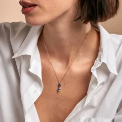 Histoire d'Or Collier Huffie Plaqué Or Jaune Pierre D'imitation* Colliers|Colliers