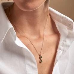 Histoire d'Or Collier Huffie Plaqué Or Jaune Pierre D'imitation* Colliers|Colliers