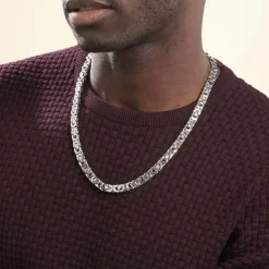 New Histoire d'Or Collier Ignacio Acier Blanc