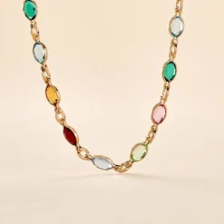 Histoire d'Or Collier Ilvaae Plaqué Or Jaune Pierre De Synthese* Colliers|Colliers