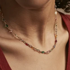 Histoire d'Or Collier Ilvaae Plaqué Or Jaune Pierre De Synthese* Colliers|Colliers