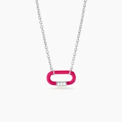 Hot Histoire d'Or Collier Infini Pop Argent Blanc Oxyde De Zirconium