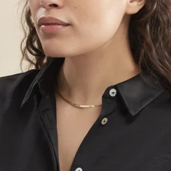 Histoire d'Or Collier Ivria Maille Heringbone Or Jaune