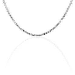 Clearance Histoire d'Or Collier Izel Maille Anglaise or blanc