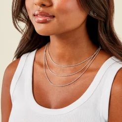Online Histoire d'Or Collier Janelle Argent Blanc