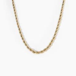 Clearance Histoire d'Or Collier Jerryenne Danilo Maille Corde Et Venitienne Or Bicolore