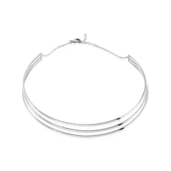 Histoire d'Or Collier Jonc Adel Acier Blanc* Colliers|Colliers