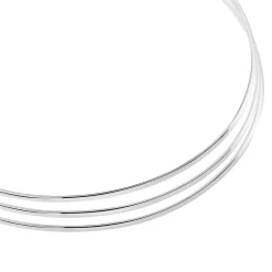 Histoire d'Or Collier Jonc Adel Acier Blanc* Colliers|Colliers