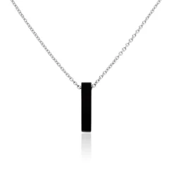 JOURDAN Collier Acier Gris Onyx* Colliers|Colliers