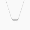 Hot Histoire d'Or Collier Katia Argent Blanc Oxyde De Zirconium