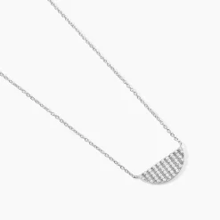 Hot Histoire d'Or Collier Katia Argent Blanc Oxyde De Zirconium