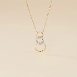 New Histoire d'Or Collier Kristeen Or Bicolore Diamant Blanc