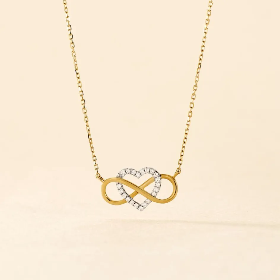 Histoire d'Or Collier Lacey Or Bicolore Oxyde De Zirconium