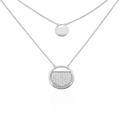 LAETIZIA Collier Clara Argent Blanc Oxyde De Zirconium* Colliers|Colliers Doubles Et Triples Chaînes
