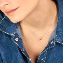 New Histoire d'Or Collier Lareyna Or Bicolore Saphir