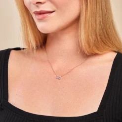 Hot Histoire d'Or Collier Laurine Argent Rose Oxyde De Zirconium argent rose oxyde rose