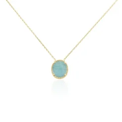 Histoire d'Or Collier Leeve Plaqué Or Jaune Amazonite* Colliers|Colliers