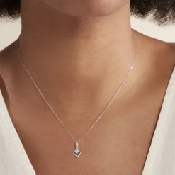 Online Histoire d'Or Collier Liana Or Blanc Diamant