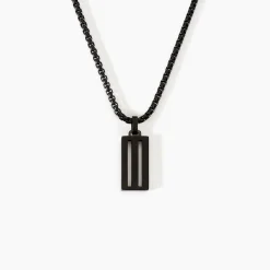 Histoire d'Or Collier Line Acier Noir* Colliers|Colliers