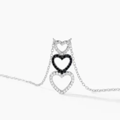 Hot Histoire d'Or Collier Lio Argent Blanc Oxyde De Zirconium