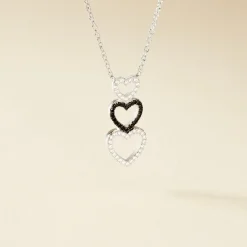 Hot Histoire d'Or Collier Lio Argent Blanc Oxyde De Zirconium