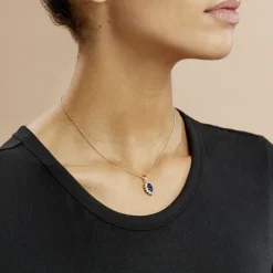 New Histoire d'Or Collier Lisea Plaqué Or Jaune Verre Et Oxyde De Zirconium plaqué or jaune verre bleu