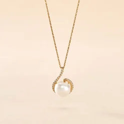 Histoire d'Or Collier Lucinda Or Jaune Perle De Culture Et Oxyde De Zirconium