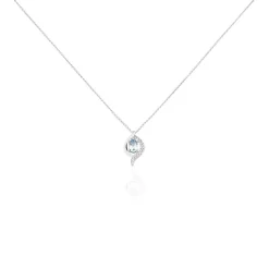 Histoire d'Or Collier Lydia Or Blanc Topaze Oxyde Oxyde* Colliers|Colliers