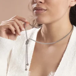 Histoire d'Or Collier Mahaca Acier Blanc* Colliers|Colliers