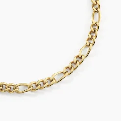 Sale Histoire d'Or Collier Maille Acier Doré Virgil
