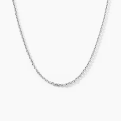 Clearance Histoire d'Or Collier Maille Argent Claudine argent blanc