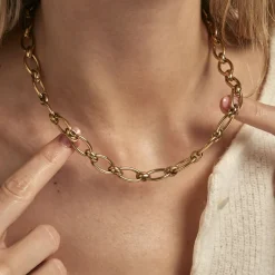 Histoire d'Or Collier Maille Perry Acier Doré* Colliers|Colliers