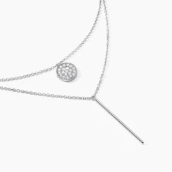 Histoire d'Or Collier Manna Argent Blanc Oxyde De Zirconium* Colliers|Colliers Doubles Et Triples Chaînes