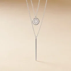 Histoire d'Or Collier Manna Argent Blanc Oxyde De Zirconium* Colliers|Colliers Doubles Et Triples Chaînes