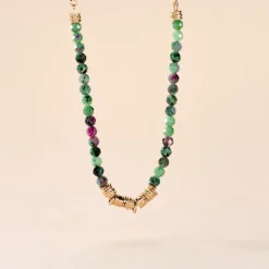 Discount Histoire d'Or Collier Manua Plaqué Or Jaune Pierre D'imitation