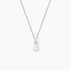 Online Histoire d'Or Collier Marie-helena Argent Blanc Oxyde De Zirconium