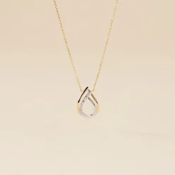 Clearance Histoire d'Or Collier Marilynn Or Bicolore Diamant Blanc