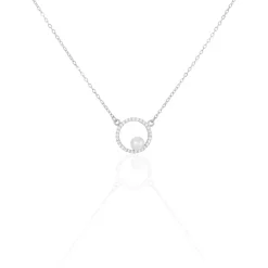 Clearance Histoire d'Or Collier Marthe Argent Blanc Perle De Culture Et Oxyde De Zirconium