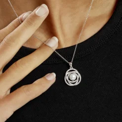 Hot Histoire d'Or Collier Matilda Argent Blanc Perle De Culture Et Oxyde De Zirconium