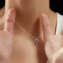 Hot Histoire d'Or Collier Melesine Or Blanc Diamant