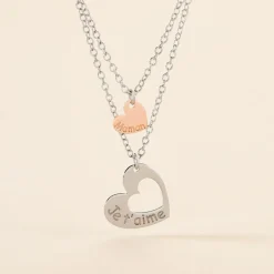 Hot Histoire d'Or Collier Menia Argent Bicolore