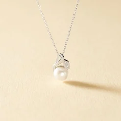 Histoire d'Or Collier Mesmin Argent Blanc Perle De Culture Et Oxyde De Zirconium* Colliers|Colliers